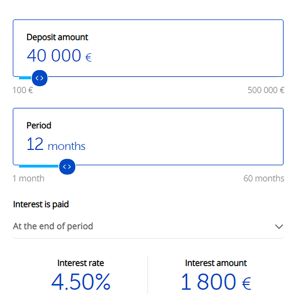 deposit calculator
